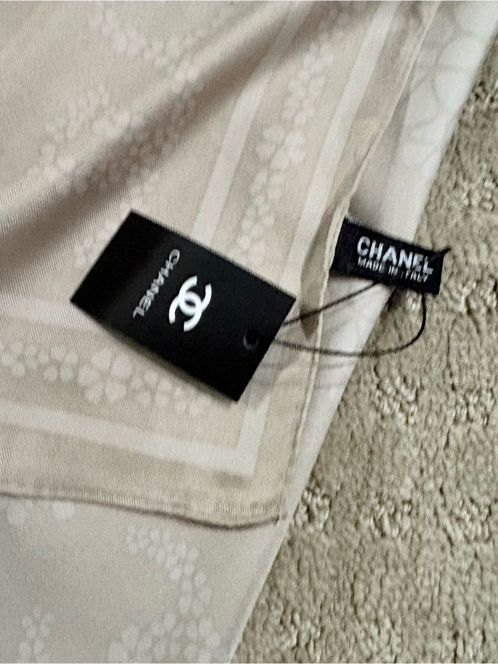 Chanel luxury vibes silky scarf 35x35‼️LAST ONE LEFT - Picture 3 of 5